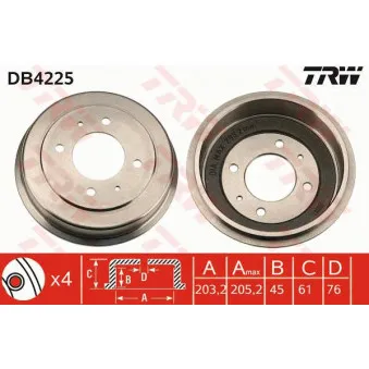 Tambour de frein TRW DB4225