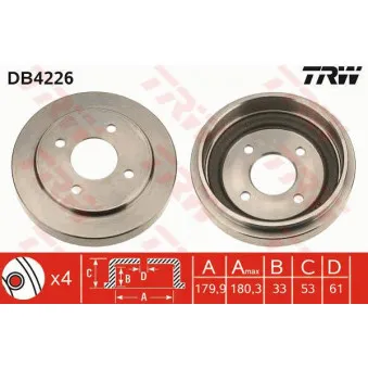 Tambour de frein TRW DB4226