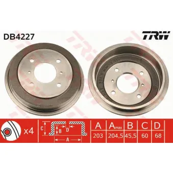Tambour de frein TRW DB4227