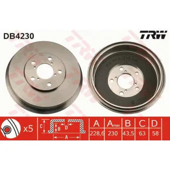 Tambour de frein TRW DB4230