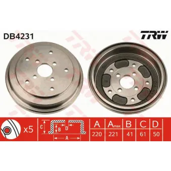 Tambour de frein TRW DB4231