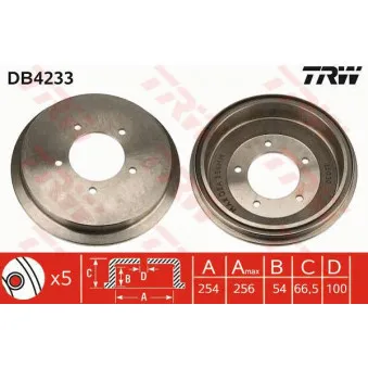 Tambour de frein TRW DB4233