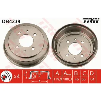 Tambour de frein TRW DB4239