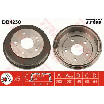 Tambour de frein TRW DB4250