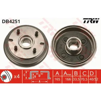 Tambour de frein TRW DB4251