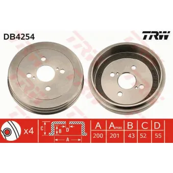 Tambour de frein TRW DB4254