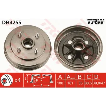 Tambour de frein TRW DB4255