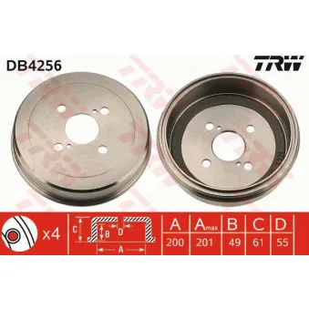 Tambour de frein TRW DB4256