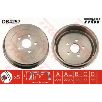Tambour de frein TRW DB4257