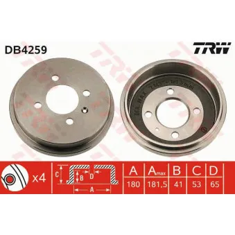 Tambour de frein TRW DB4259