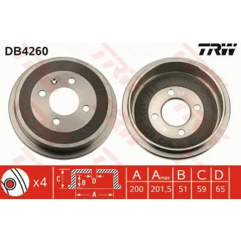 Tambour de frein TRW DB4260