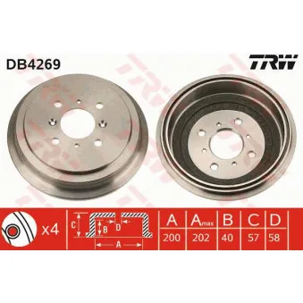 Tambour de frein TRW DB4269