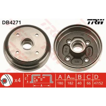 Tambour de frein TRW DB4271