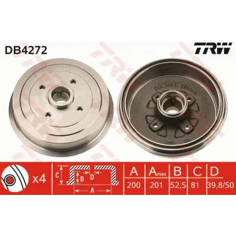 Tambour de frein TRW DB4272