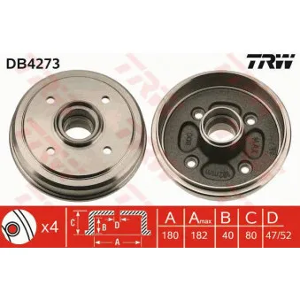 Tambour de frein TRW DB4273