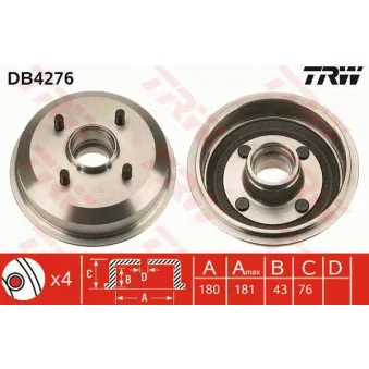Tambour de frein TRW