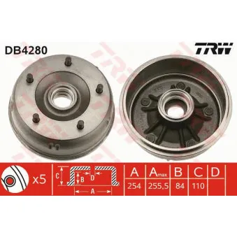 Tambour de frein TRW DB4280