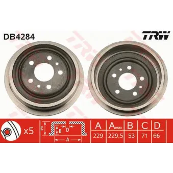 Tambour de frein TRW DB4284