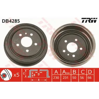 Tambour de frein TRW DB4285