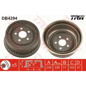 Tambour de frein TRW DB4294