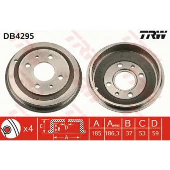 Tambour de frein TRW DB4295