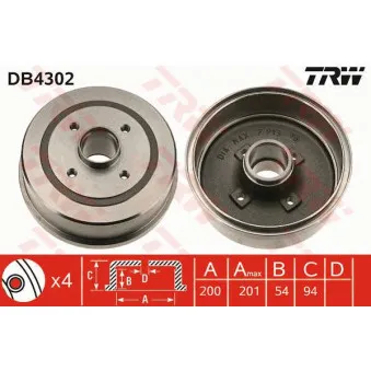 Tambour de frein TRW DB4302