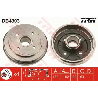 Tambour de frein TRW