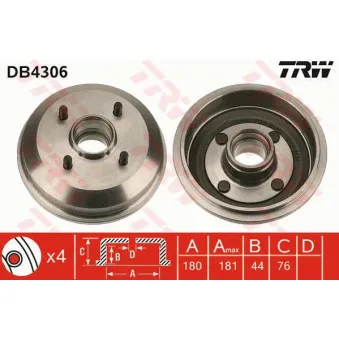 Tambour de frein TRW
