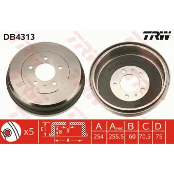 Tambour de frein TRW DB4313