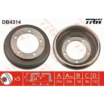 Tambour de frein TRW DB4314