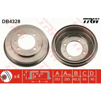 Tambour de frein TRW DB4328