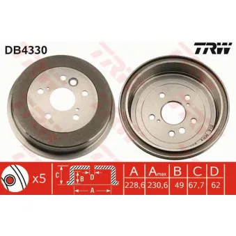 Tambour de frein TRW DB4330