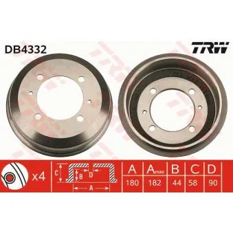 Tambour de frein TRW DB4332