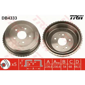 Tambour de frein TRW DB4333