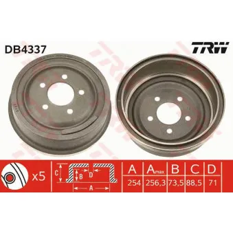 Tambour de frein TRW DB4337