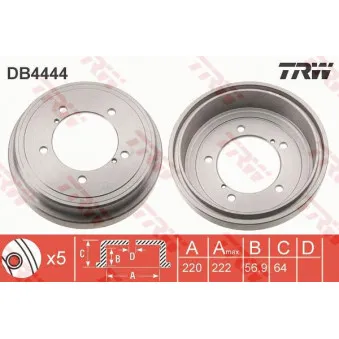 Tambour de frein TRW DB4444