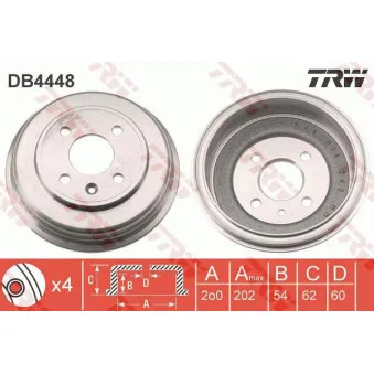 Tambour de frein TRW DB4448