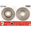 Jeu de 2 disques de frein arrière TRW DF1100 - Visuel 1