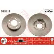 Jeu de 2 disques de frein avant TRW DF1119 - Visuel 1