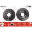 Jeu de 2 disques de frein avant TRW DF1221 - Visuel 1