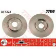 Jeu de 2 disques de frein avant TRW DF1223 - Visuel 1