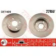 Jeu de 2 disques de frein avant TRW DF1409 - Visuel 1