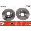 Jeu de 2 disques de frein avant TRW DF1521 - Visuel 1