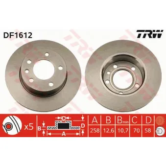 Jeu de 2 disques de frein avant TRW