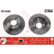 Jeu de 2 disques de frein avant TRW DF1649 - Visuel 1