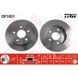 Jeu de 2 disques de frein arrière TRW DF1651 - Visuel 1