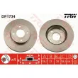 Jeu de 2 disques de frein avant TRW DF1734 - Visuel 1