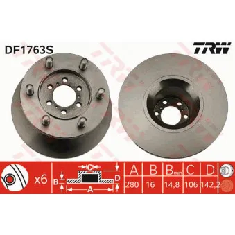 Jeu de 2 disques de frein avant TRW