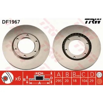 Jeu de 2 disques de frein avant TRW