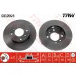 Jeu de 2 disques de frein avant TRW DF2591 - Visuel 1